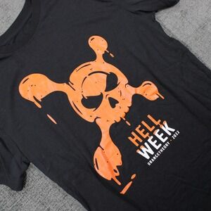 Orangetheory Hell Week 2022 Skull Graphic Tee Black XS Workout Shirt